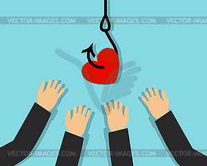 People want to love - vector image