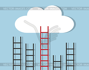 Stairs to heaven - vector clipart