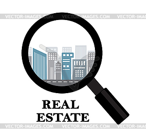 Real estate and rental of buildings - vector clipart