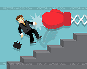 Failure in business - vector image