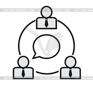 Negotiations in business - vector image