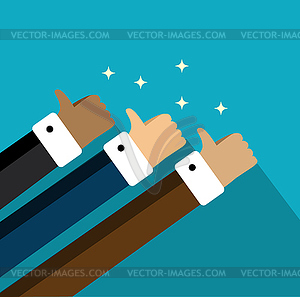Gestures express their approval - vector clip art
