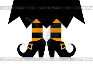 Witch's feet in shoes - vector clipart