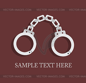 Handcuffs symbol of unfreedom - vector image