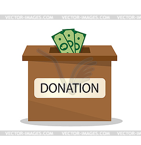 Donation for good purposes - vector clipart