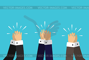 Hands clapping applause - vector clipart