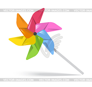 Красочная игрушка кружится на ветру - клипарт в векторе / векторное изображение