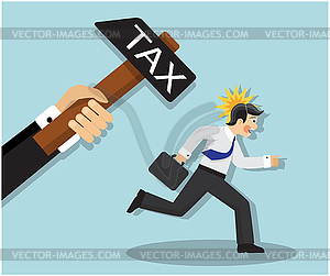 Necessity and unwillingness to pay tax - vector image