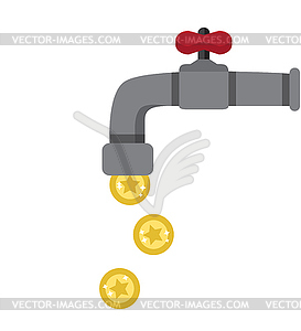 Leakage and loss of cash - vector image