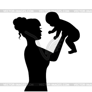 Happiness of motherhood - vector image