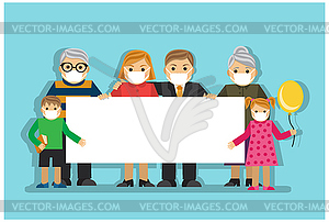 The family defends itself against the virus - vector clipart / vector image