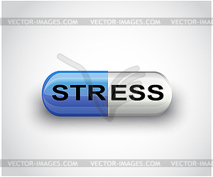 Medicine pill capsule for depression and stress - vector image