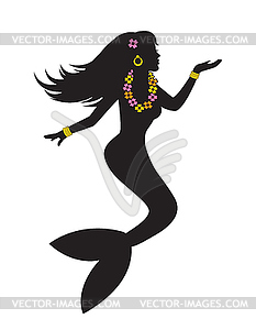 Mermaid beautiful woman with fish tail - vector image