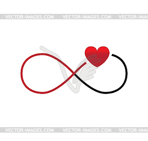 Eternal endless love sign on white background - vector clipart / vector image