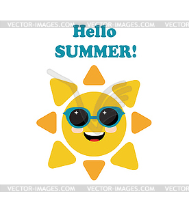 The sun in sunglasses  - vector image