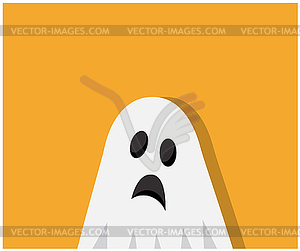 Scary ghost came to halloween  - vector clip art