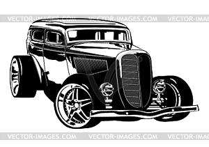 Retro Hotrod - vector clip art