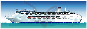 Hi-detailed cruise ship - vector clip art