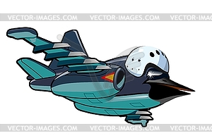 Cartoon Jetbird  - vector clipart