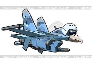 Cartoon Jetbird  - vector clipart
