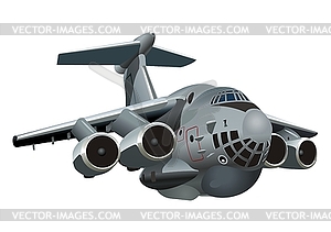 Cartoon Military Airplane - vector image
