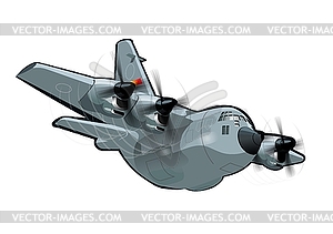 Cartoon Military Airplane - vector image