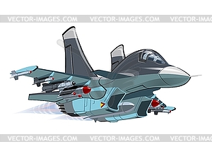 Cartoon Military Airplane - vector image