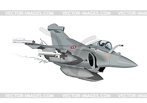 Cartoon Military Airplane - vector clipart