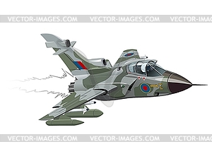 Cartoon Military Airplane - vector clip art