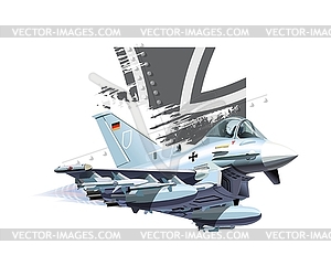 Cartoon Military Airplane - vector clip art