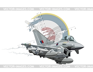 Cartoon Military Airplane - vector image