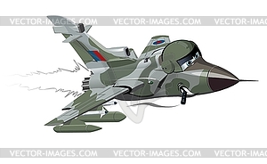 Cartoon Fighter Plane - vector image