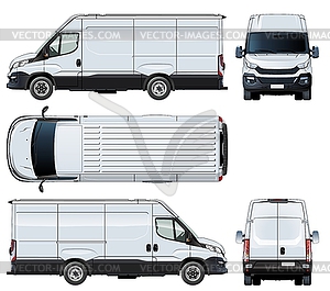 Van template - vector image