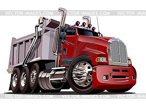 Cartoon Dump Truck - vector clipart