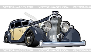 Cartoon retro car - vector clip art