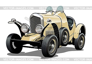 Cartoon retro car - vector clipart