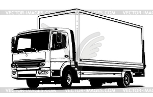 Truck outline template - vector image