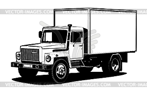Truck outline template - vector image