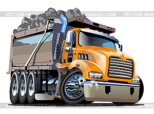 Cartoon Dump Truck - vector image