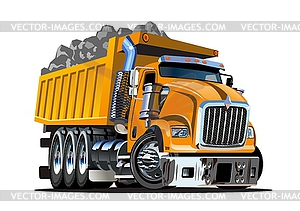 Cartoon Dump Truck - vector image