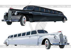 Long vintage limo - vector image