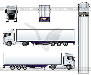 Truck template - vector image