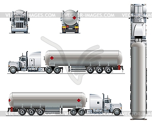 Realistic tanker truck template - vector clipart / vector image