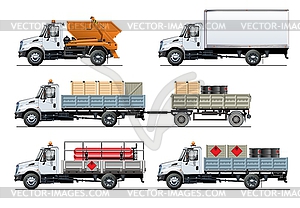 Spec trucks set - vector clipart / vector image