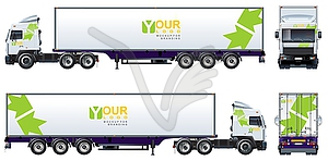 Truck template - vector clip art