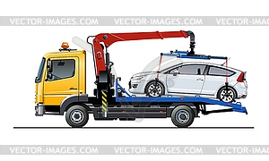 Tow truck template - vector clip art