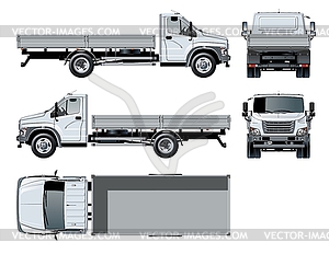 Flatbed truck template - vector clipart