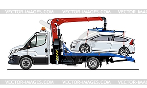 Tow truck template - vector clipart