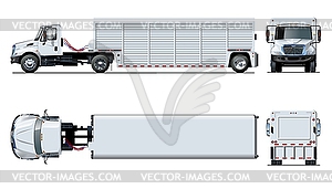 Semi truck template - vector clipart