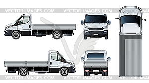 Шаблон бортового грузовика - векторный клипарт